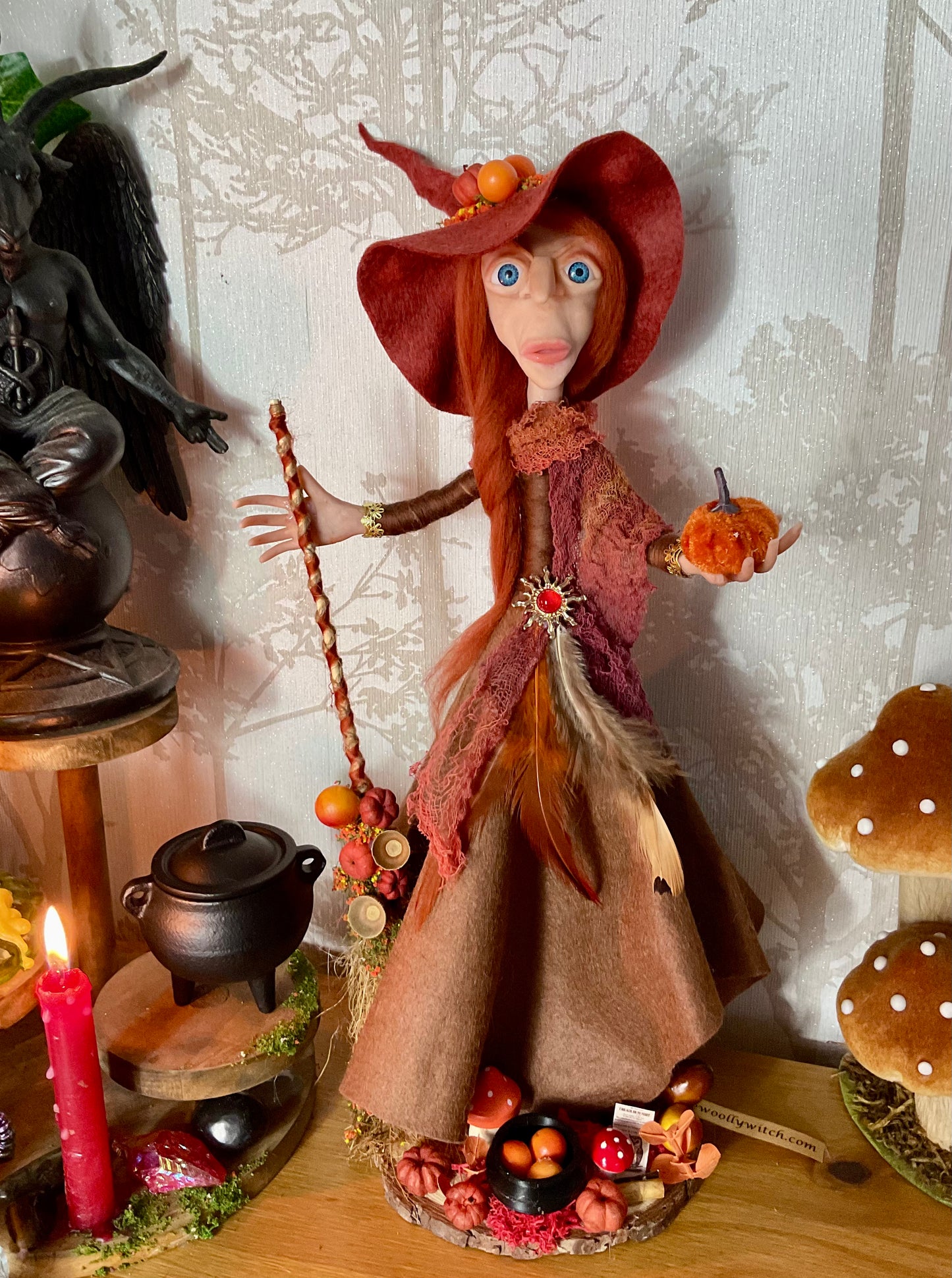 Large pumpkin witch