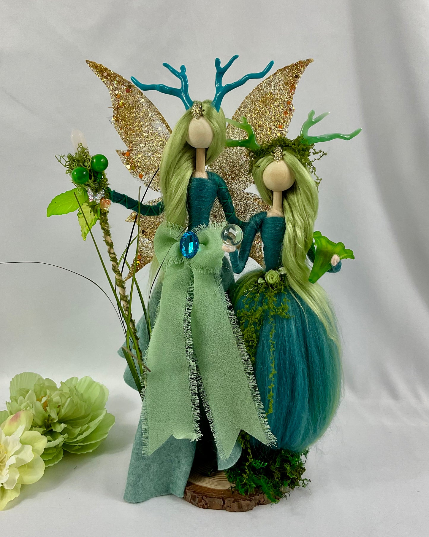 Teal fairy duo