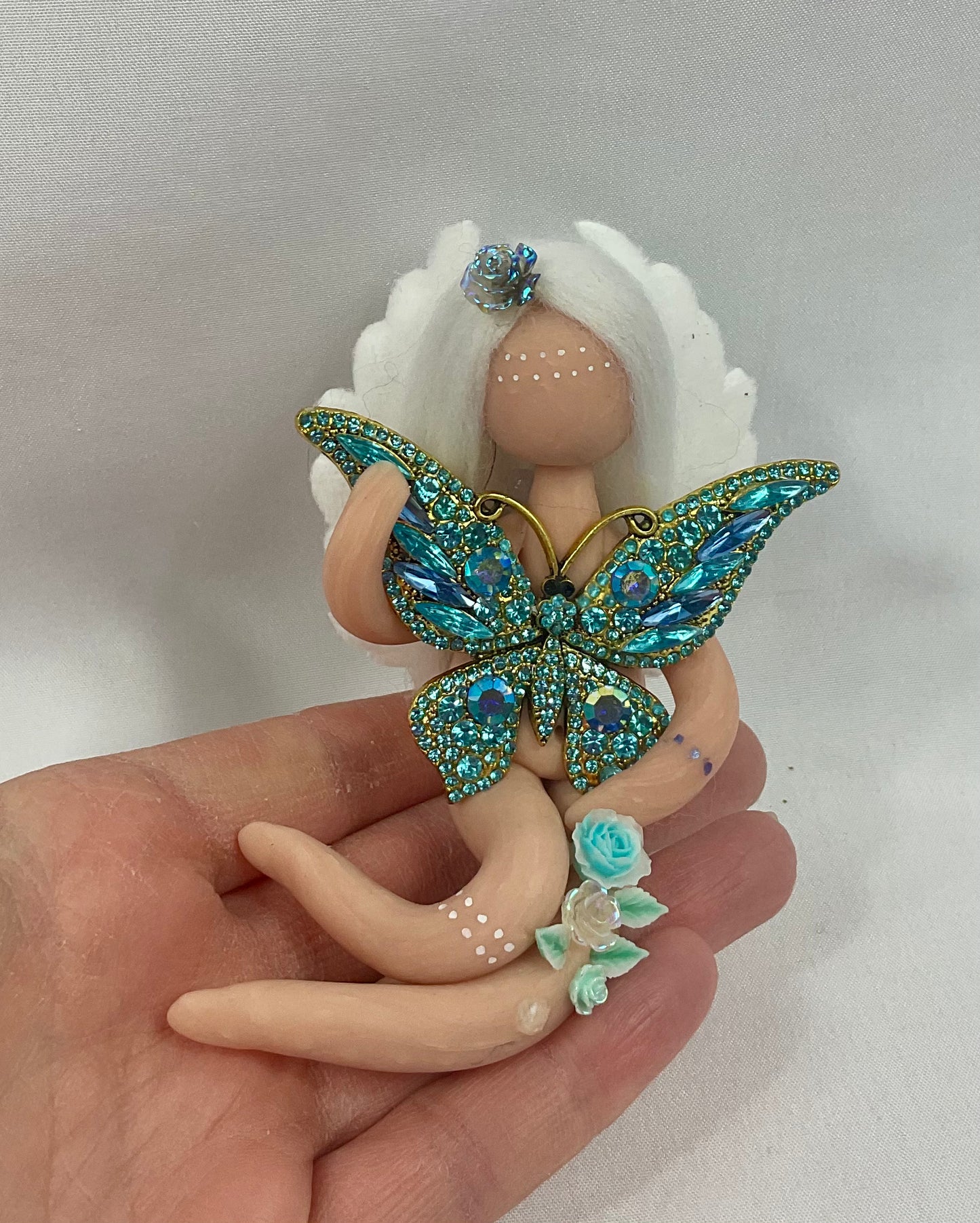 Blue butterfly angel