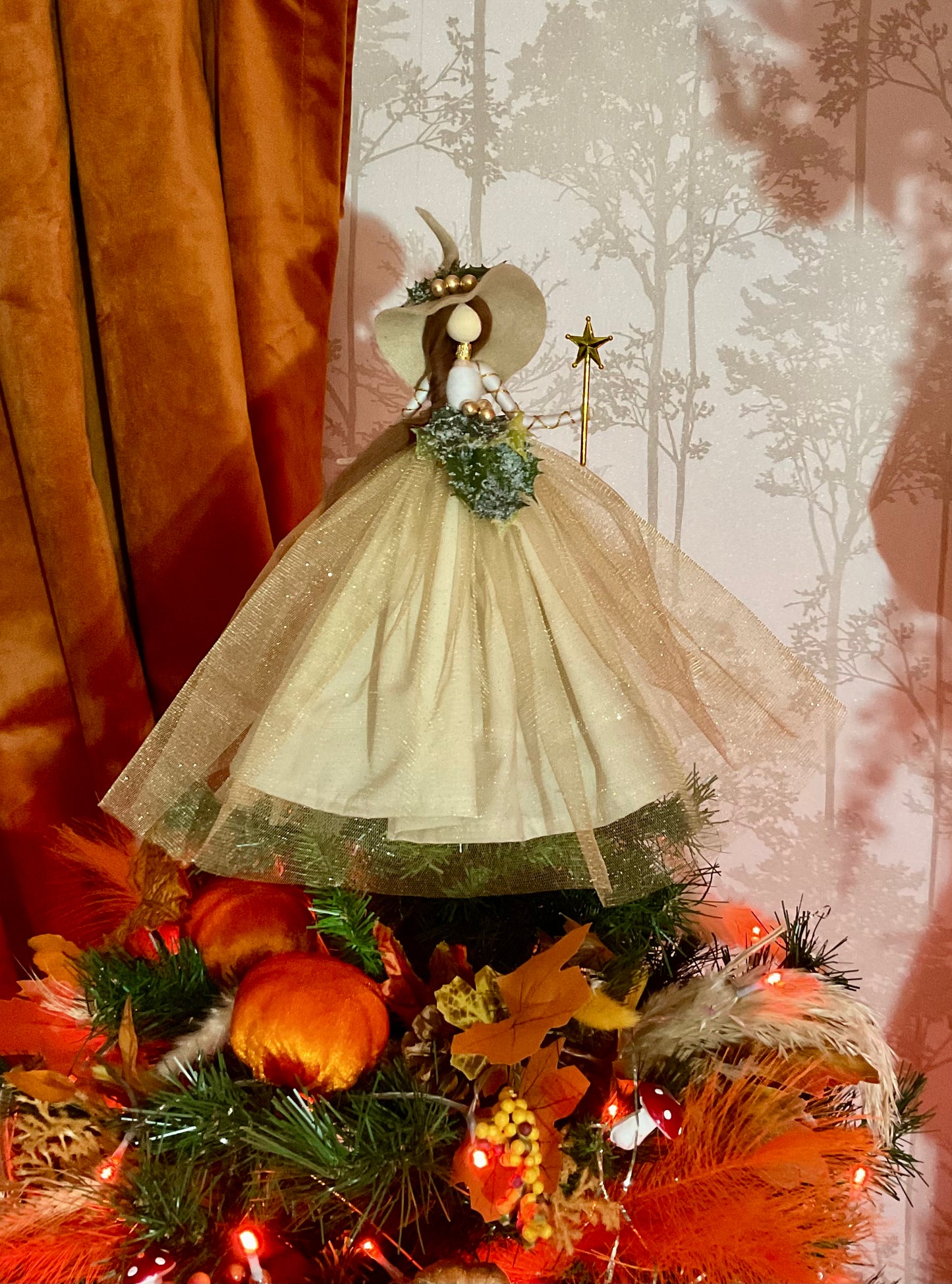 Gold witch topper
