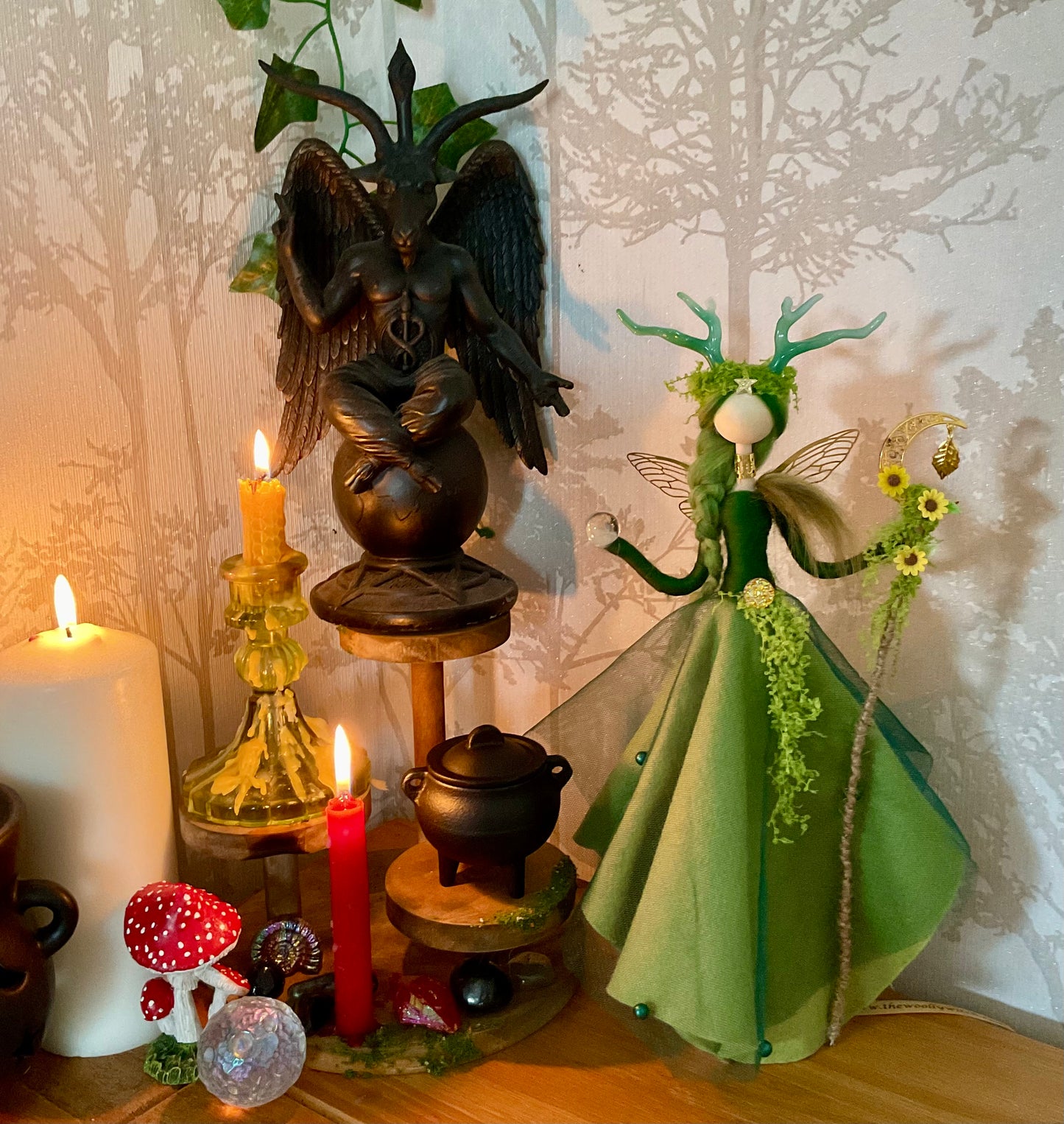 Green fairy goddess
