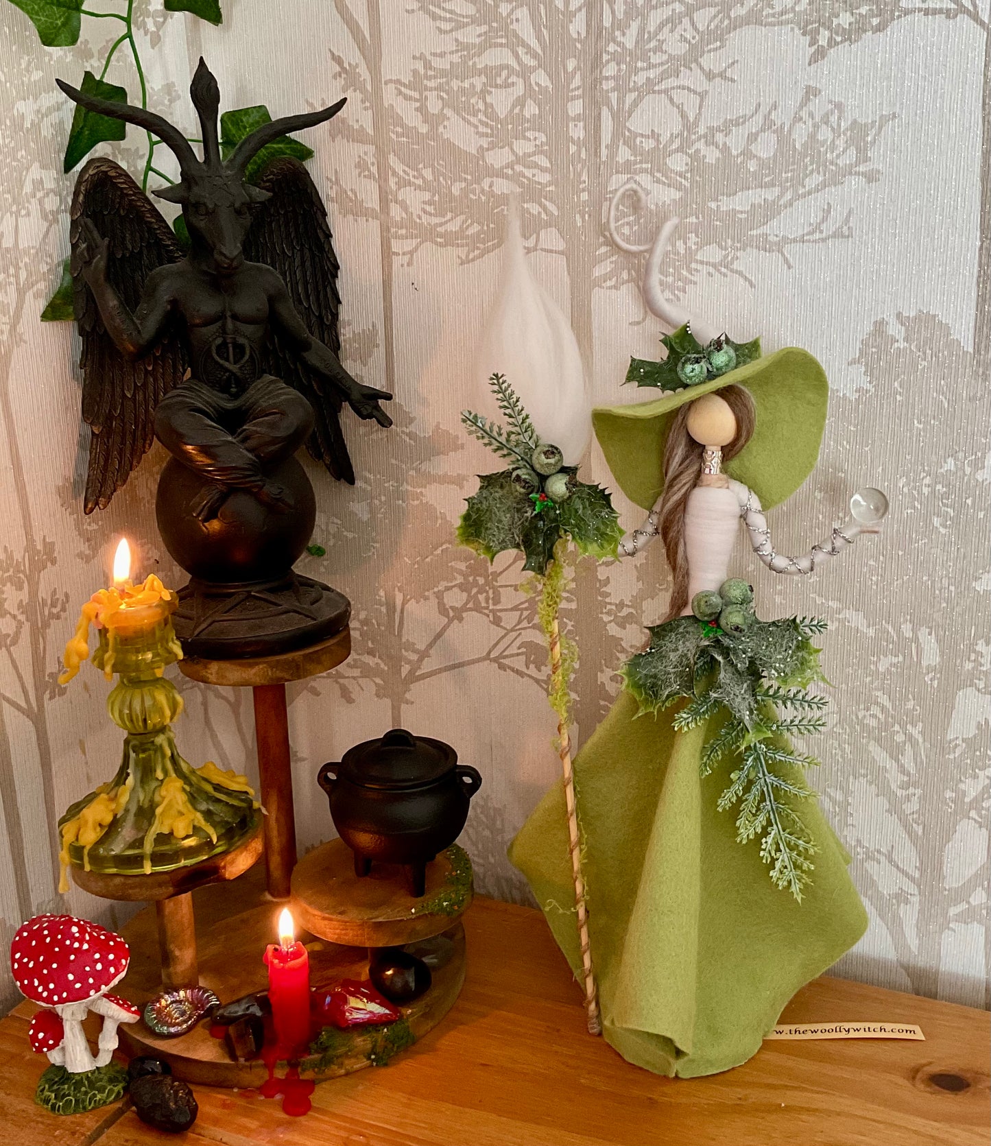 Green Xmas witch