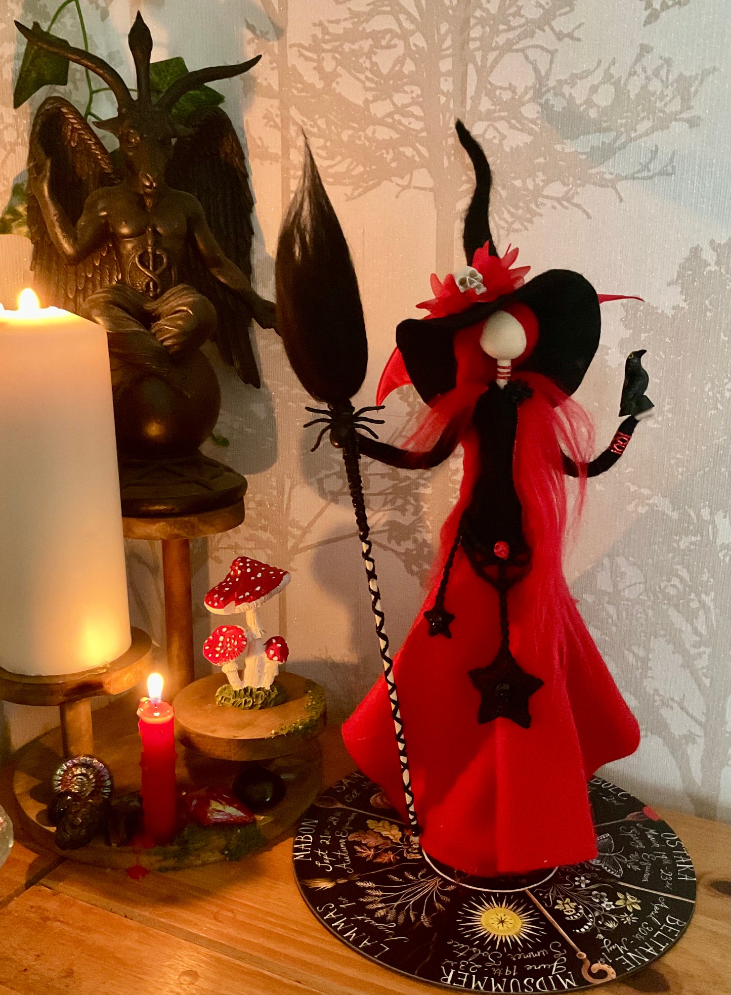 Gothic witch on display disk