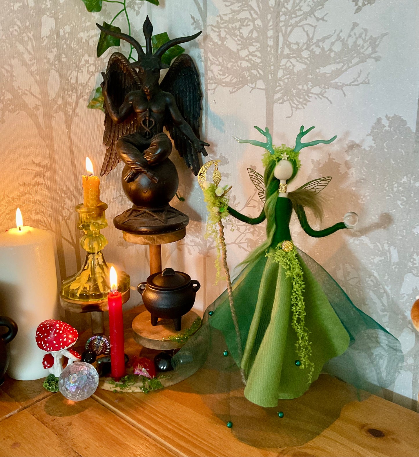 Green fairy goddess