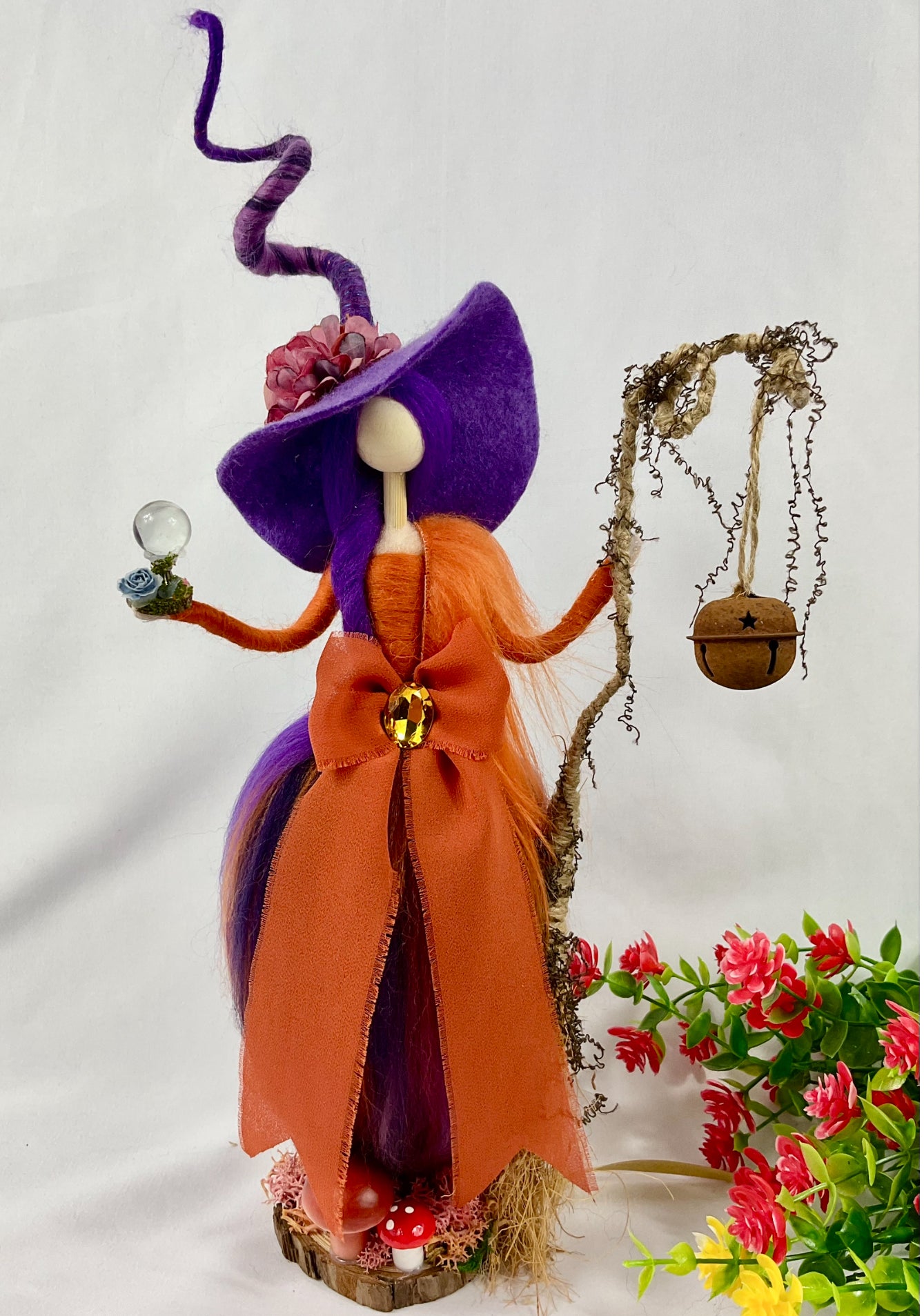 Purple and orange witch