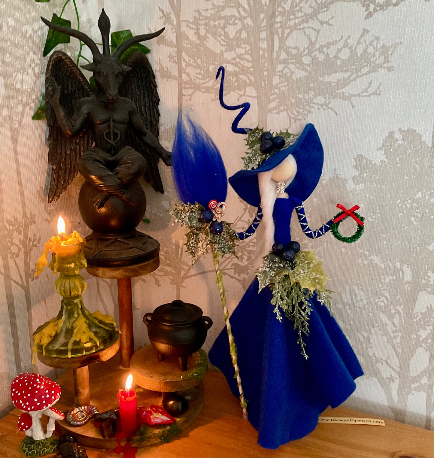 Blue Xmas witch