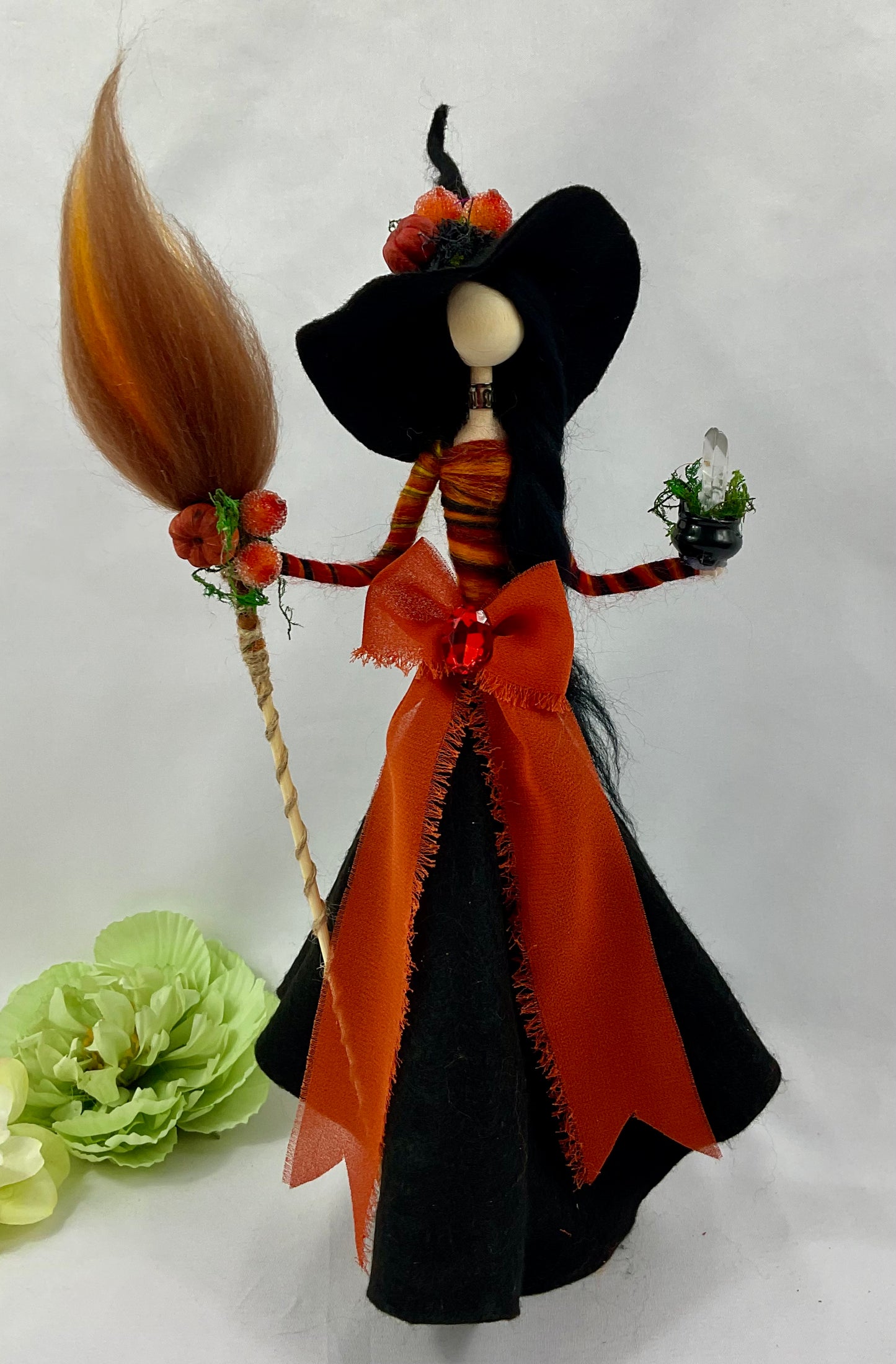 Black and orange witch