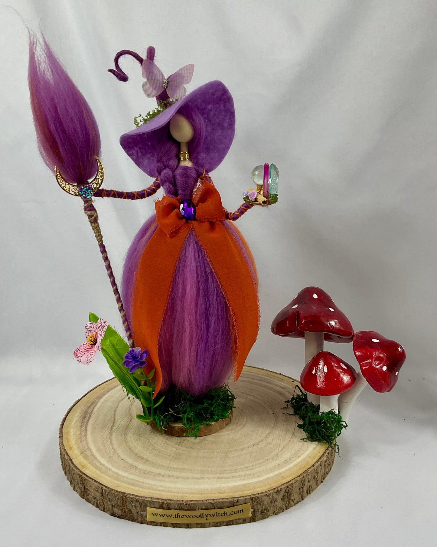 Purple and orange witch