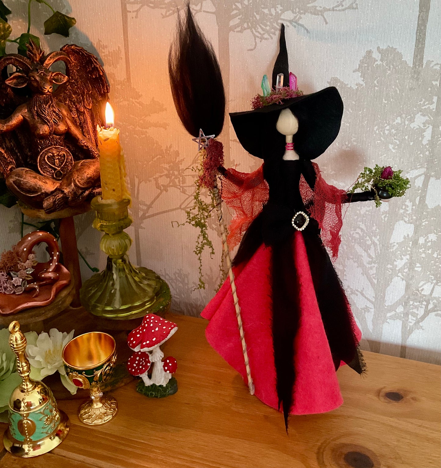 Red and black witch