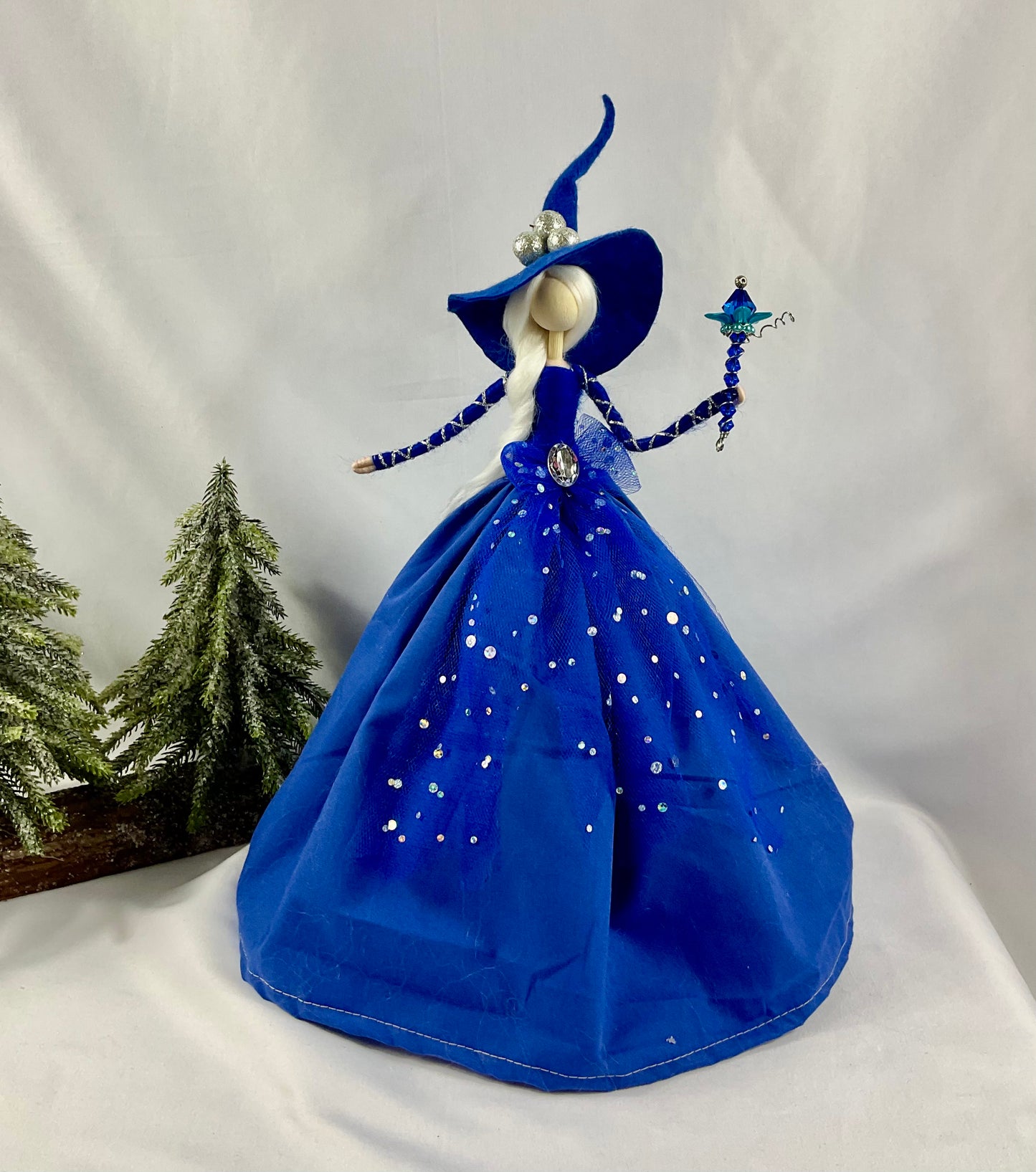 Blue witch tree topper