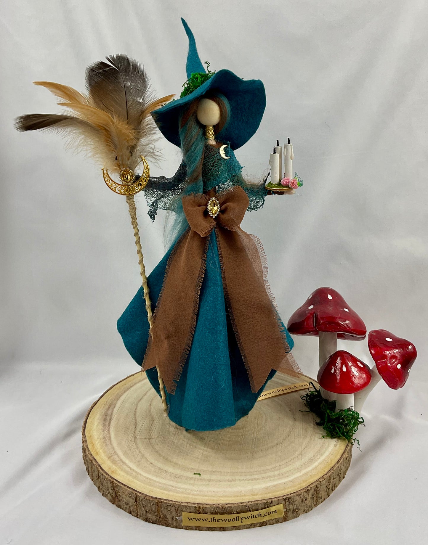 Brown and teal witch.