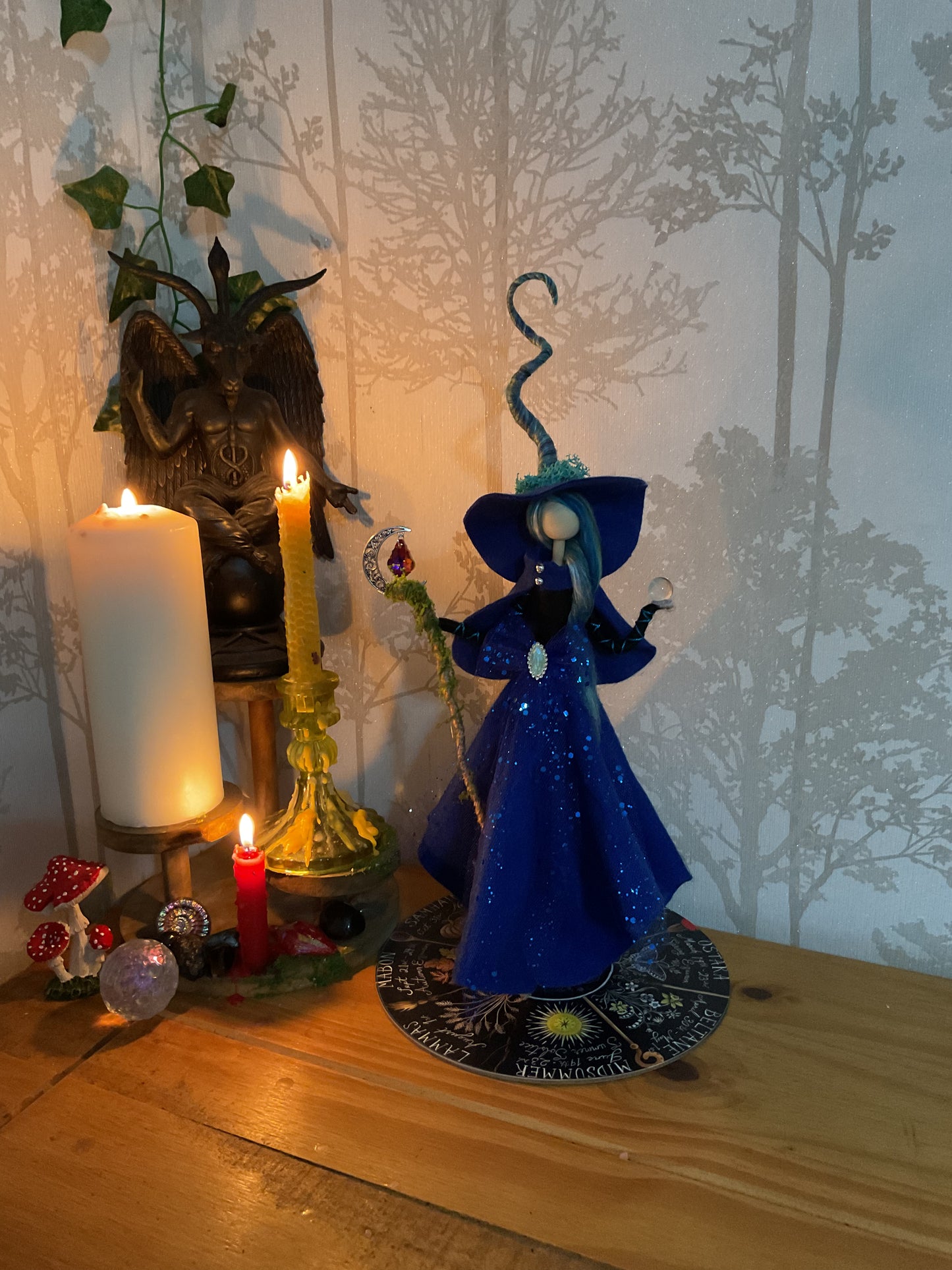 Blue witch with display disk