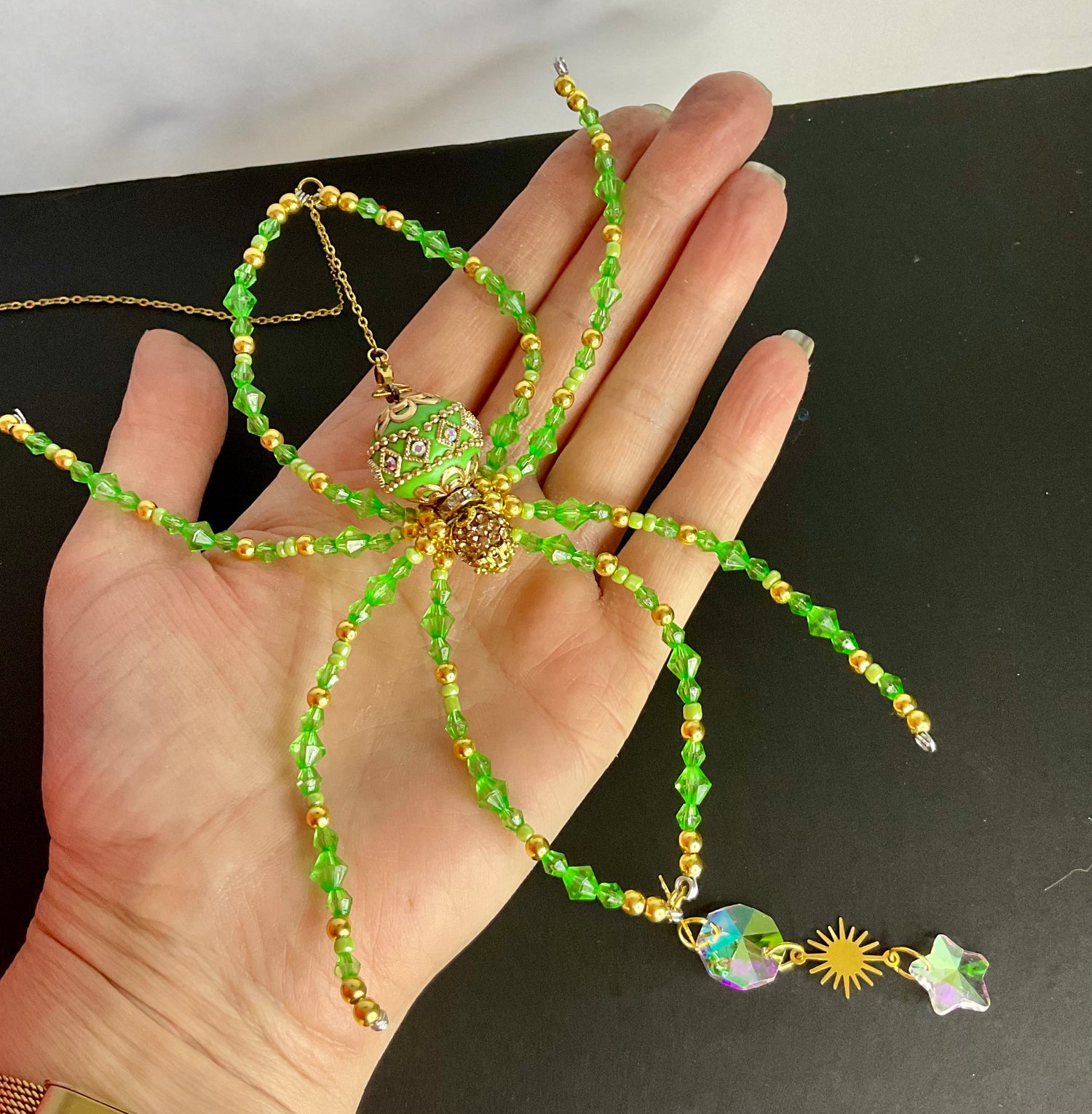 Beaded spiders