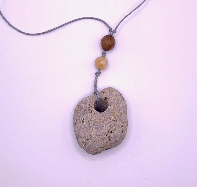 Hag Stone Necklace Holey Stone Adder Stone Odin Stone | Etsy Ireland | Hag  stones, Stone necklace, Necklace