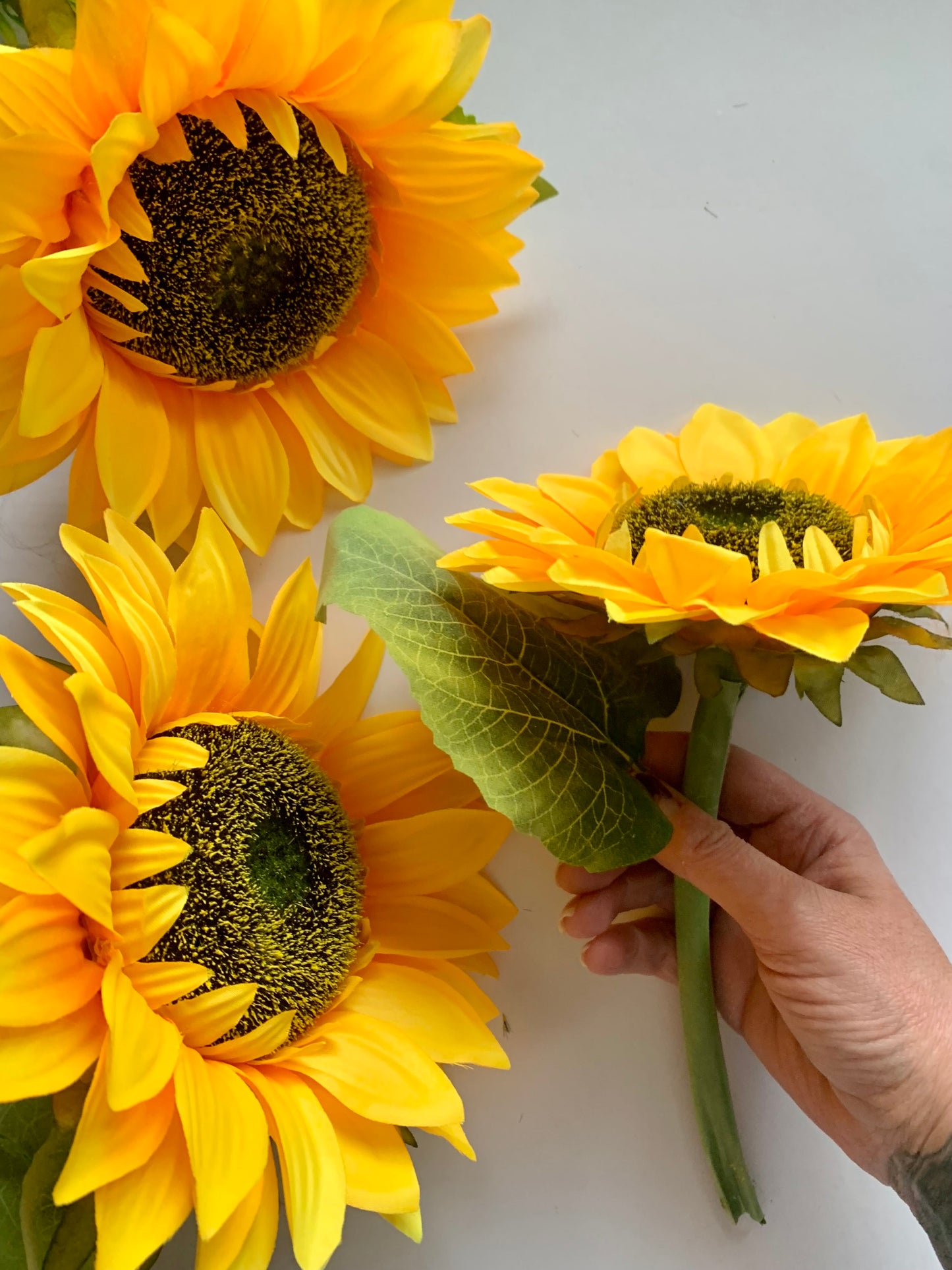 Artificial sunflowers