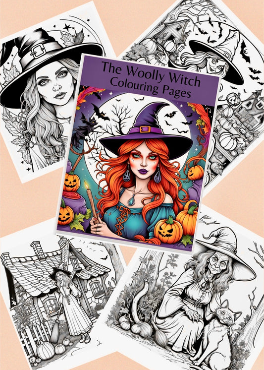 Woolly witch colouring pages pdf download