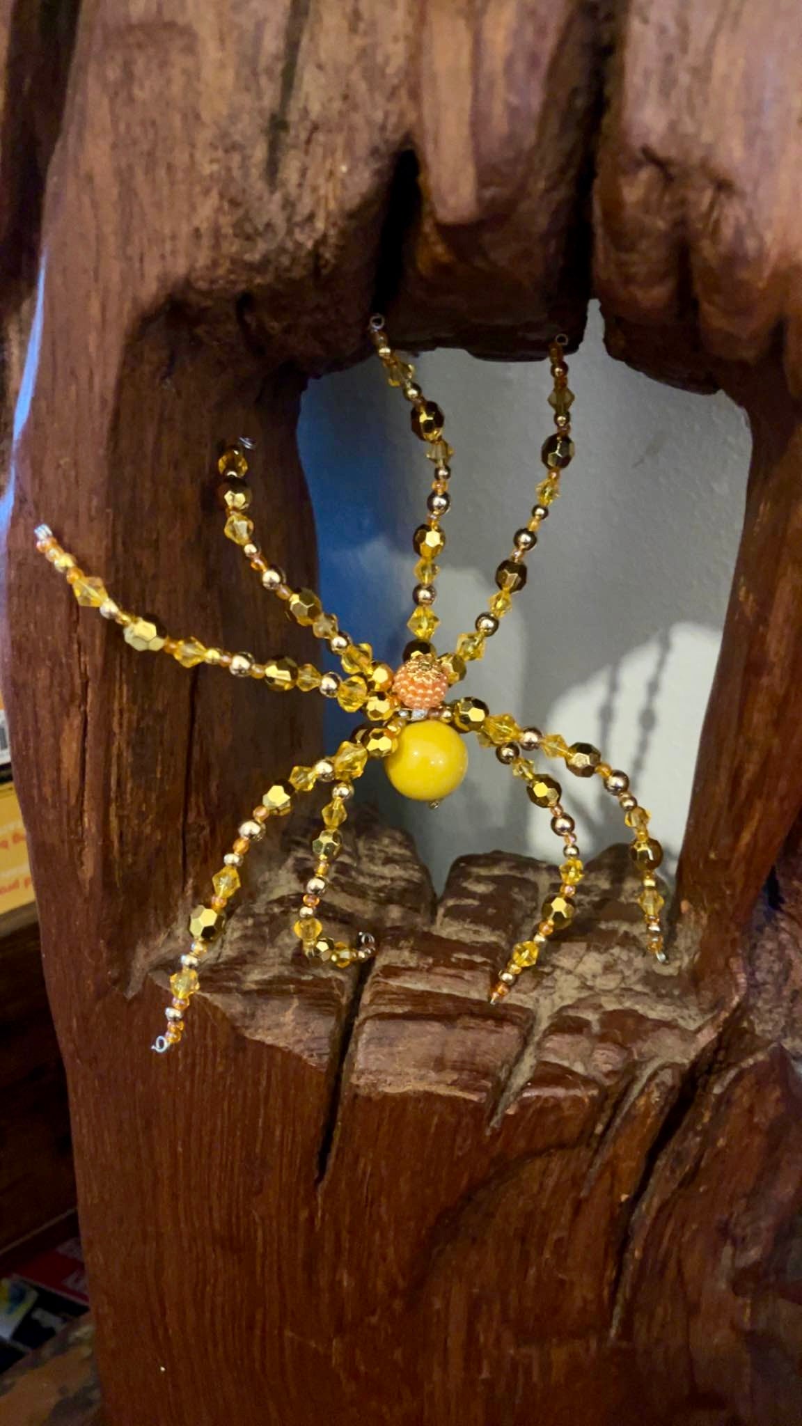 Gold Christmas spider