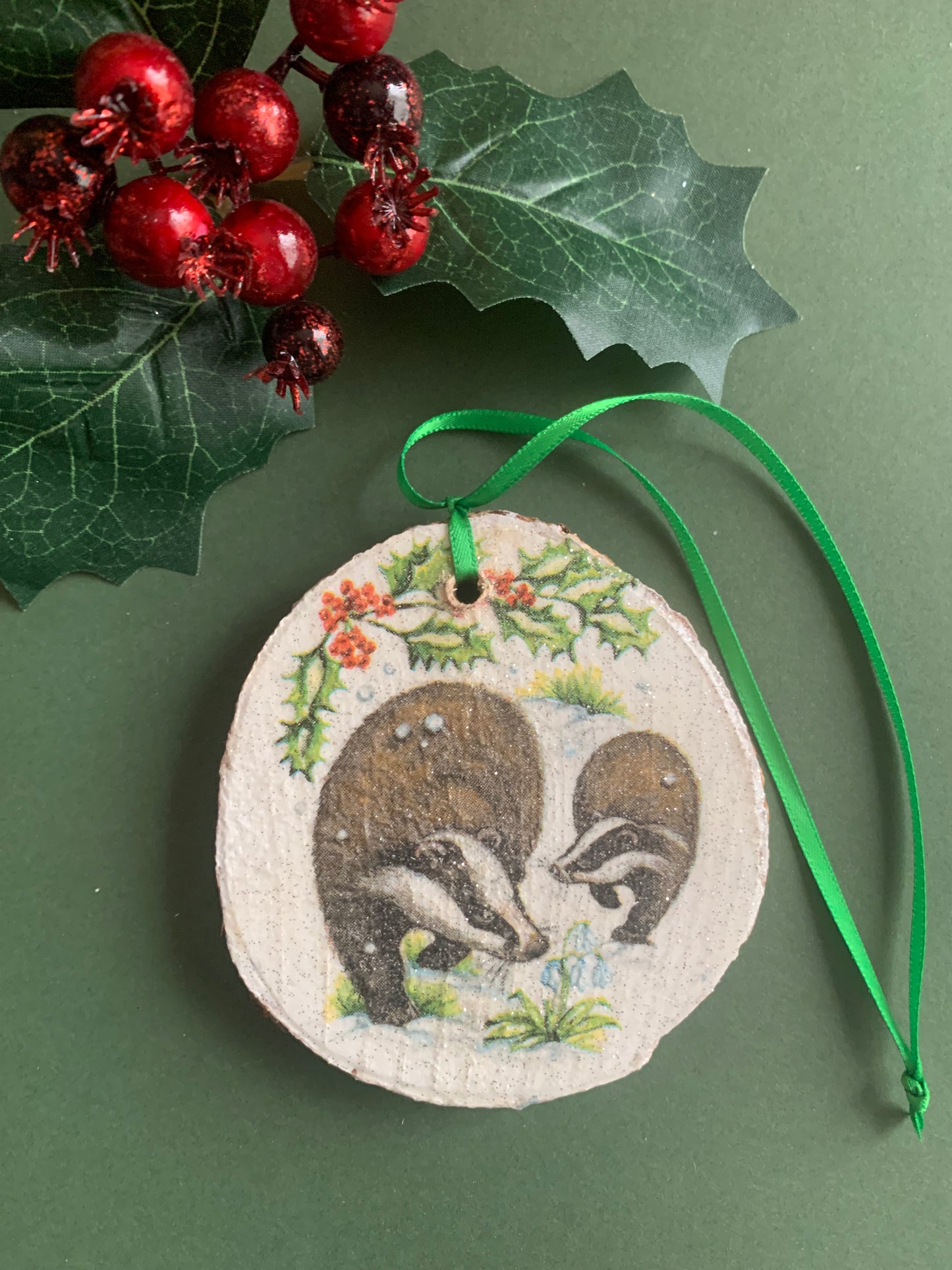 Winter Woodland  wooden Christmas decorations,