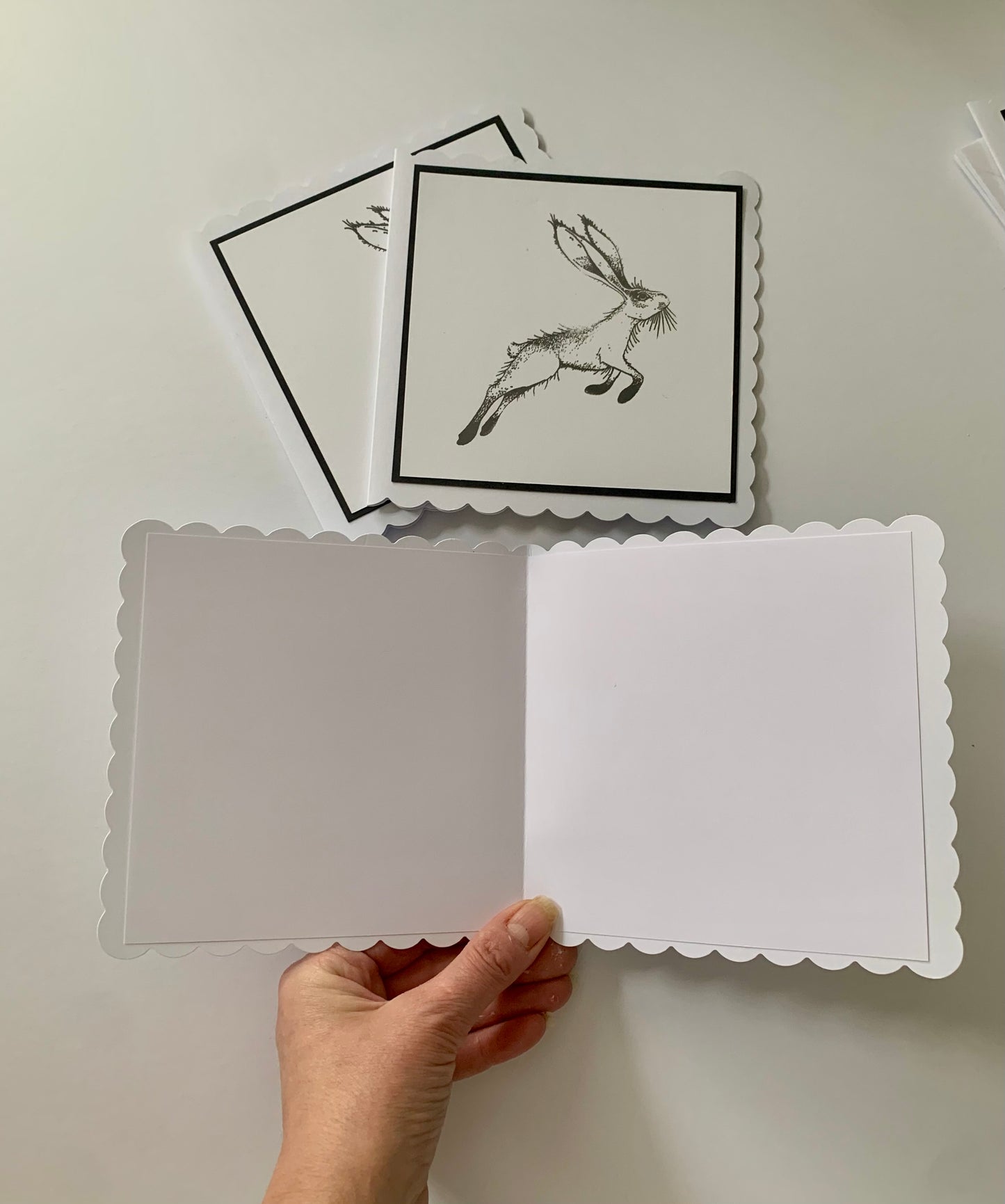 Jumping Hare blank cards