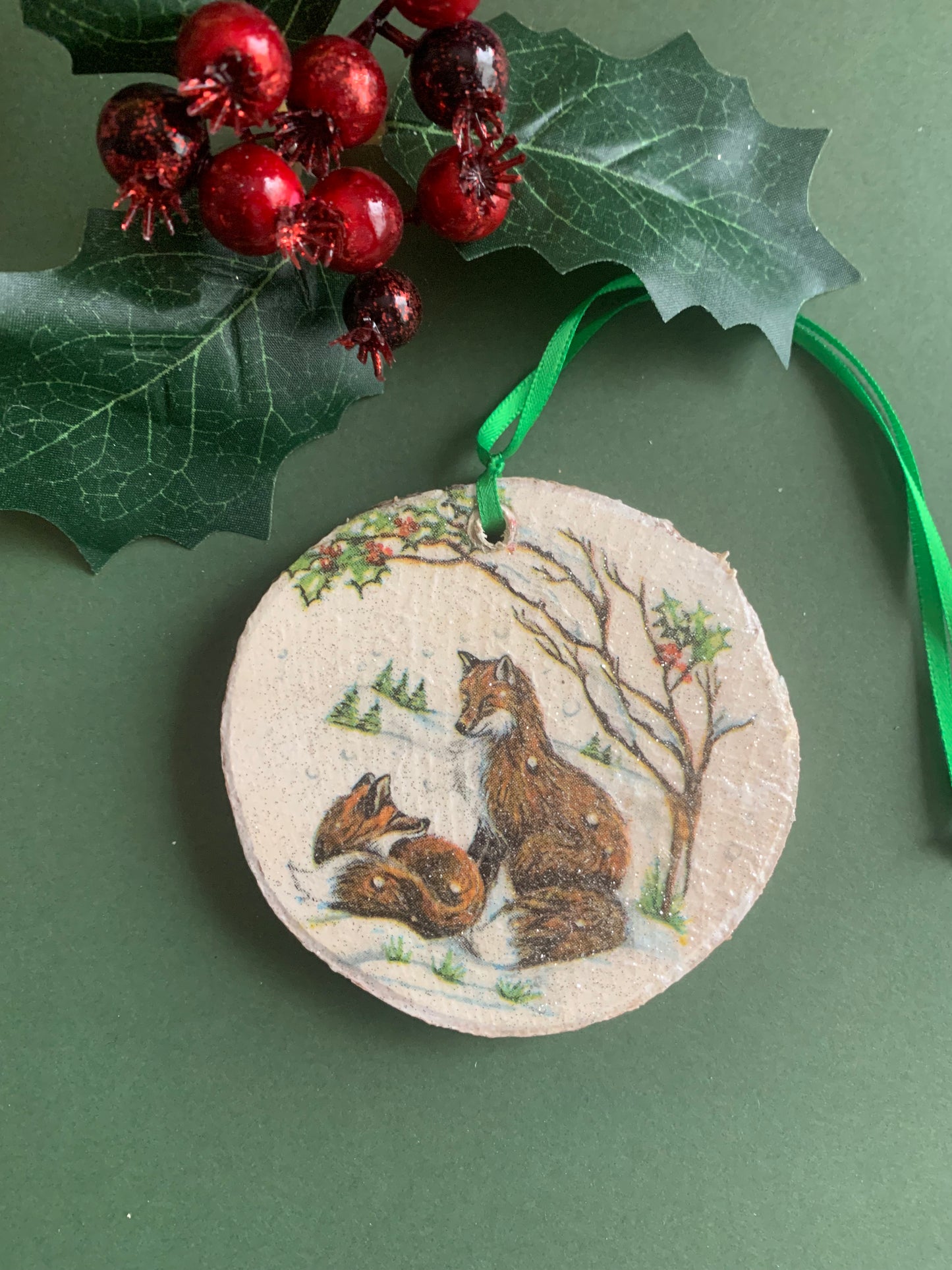 Winter Woodland  wooden Christmas decorations,