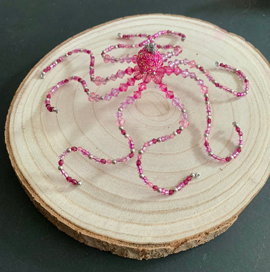 Pink beaded octopus