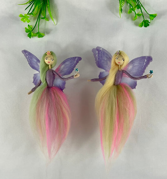2 mini fluffy fairies
