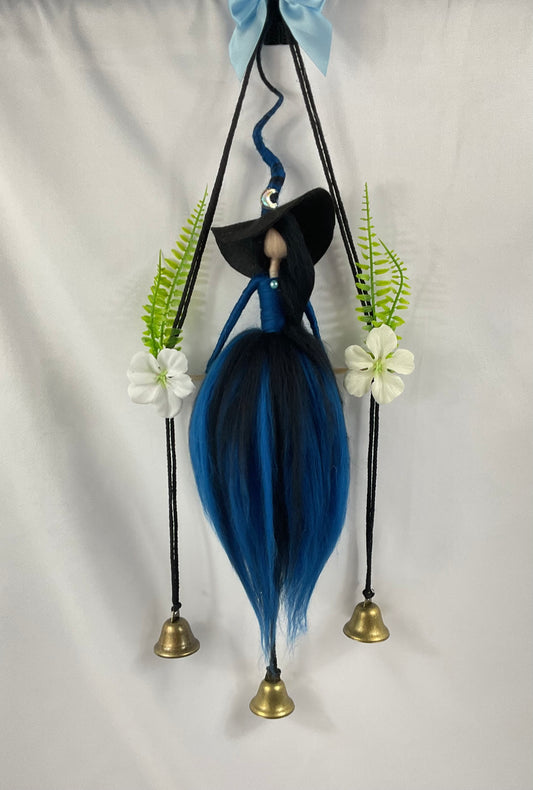 Black and blue witch bells