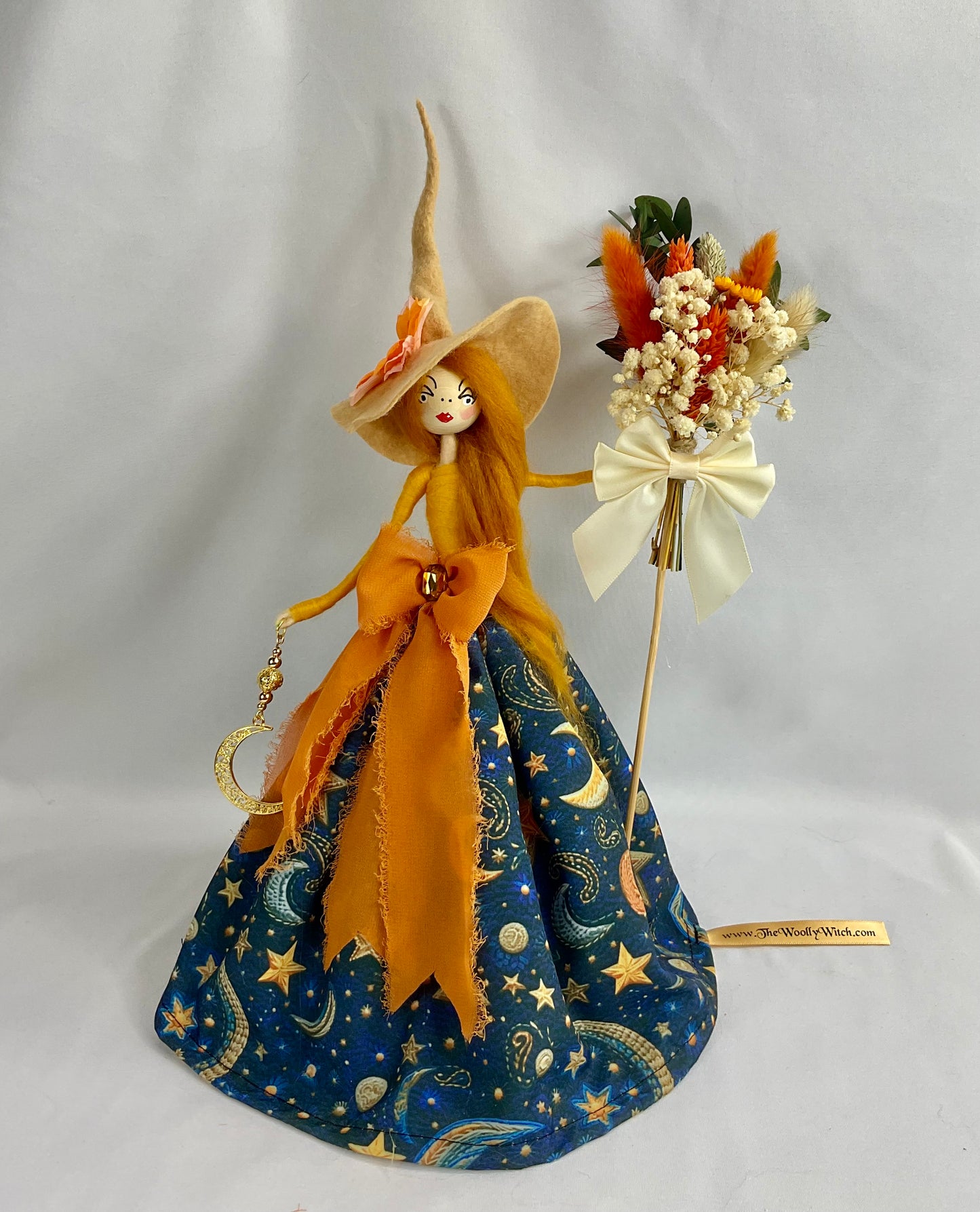 Stars and moon fabric Dolly Witch