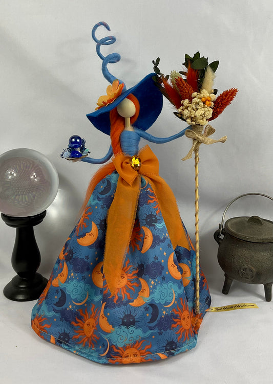 Blue sun and moon witch