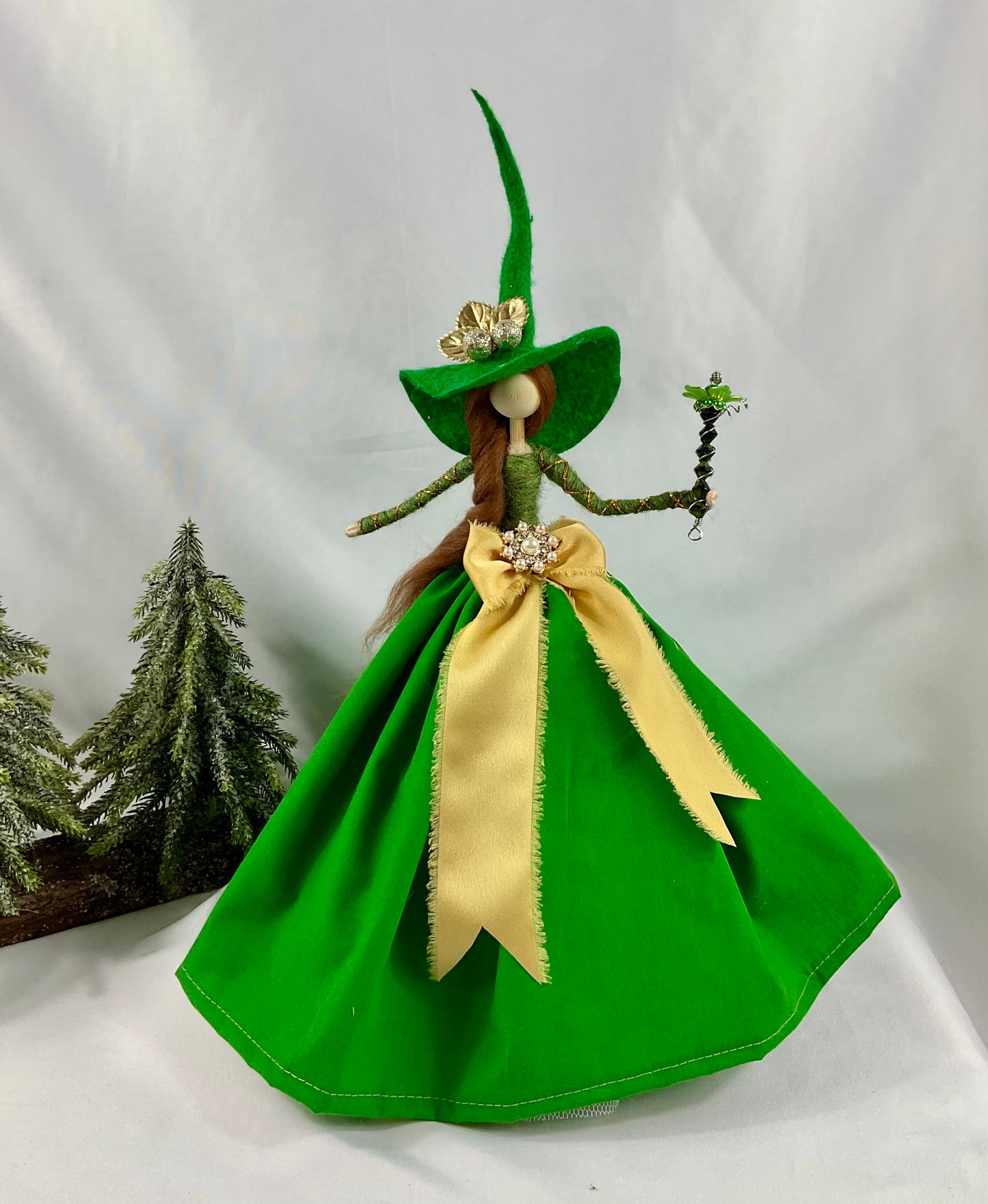 Green witch tree topper