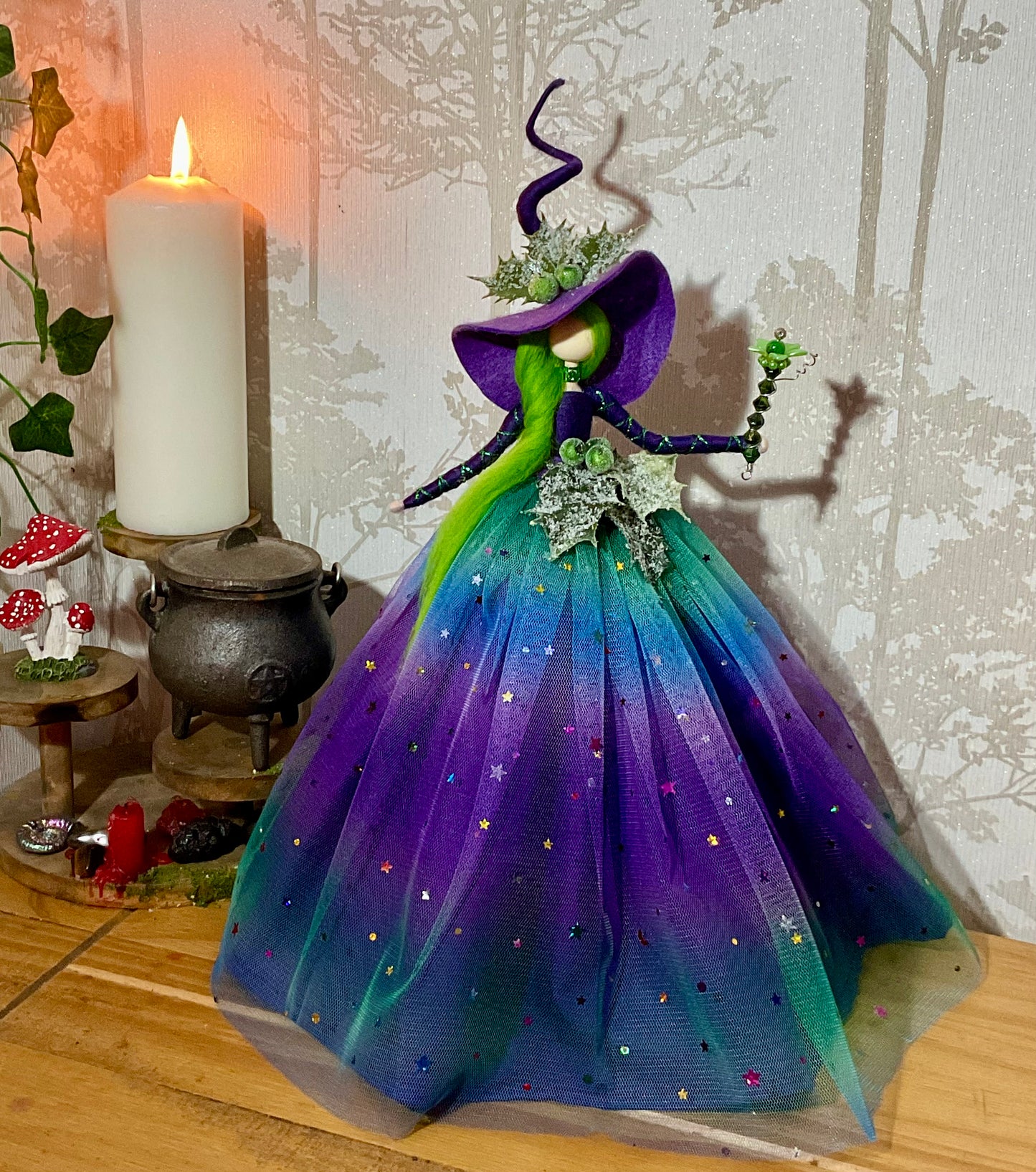 Purple witch topper