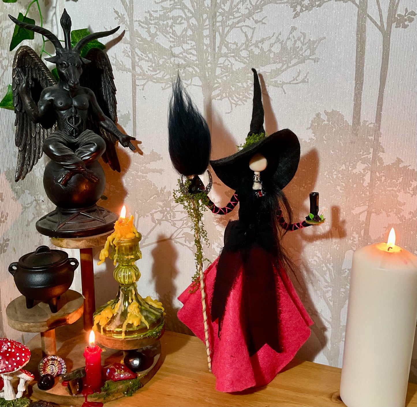 Red and black witch