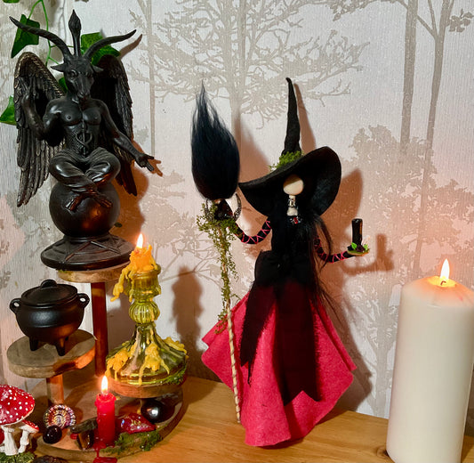 Red and black witch