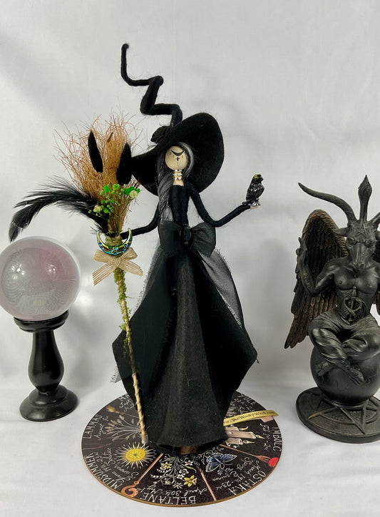 Gothic witch with display disk