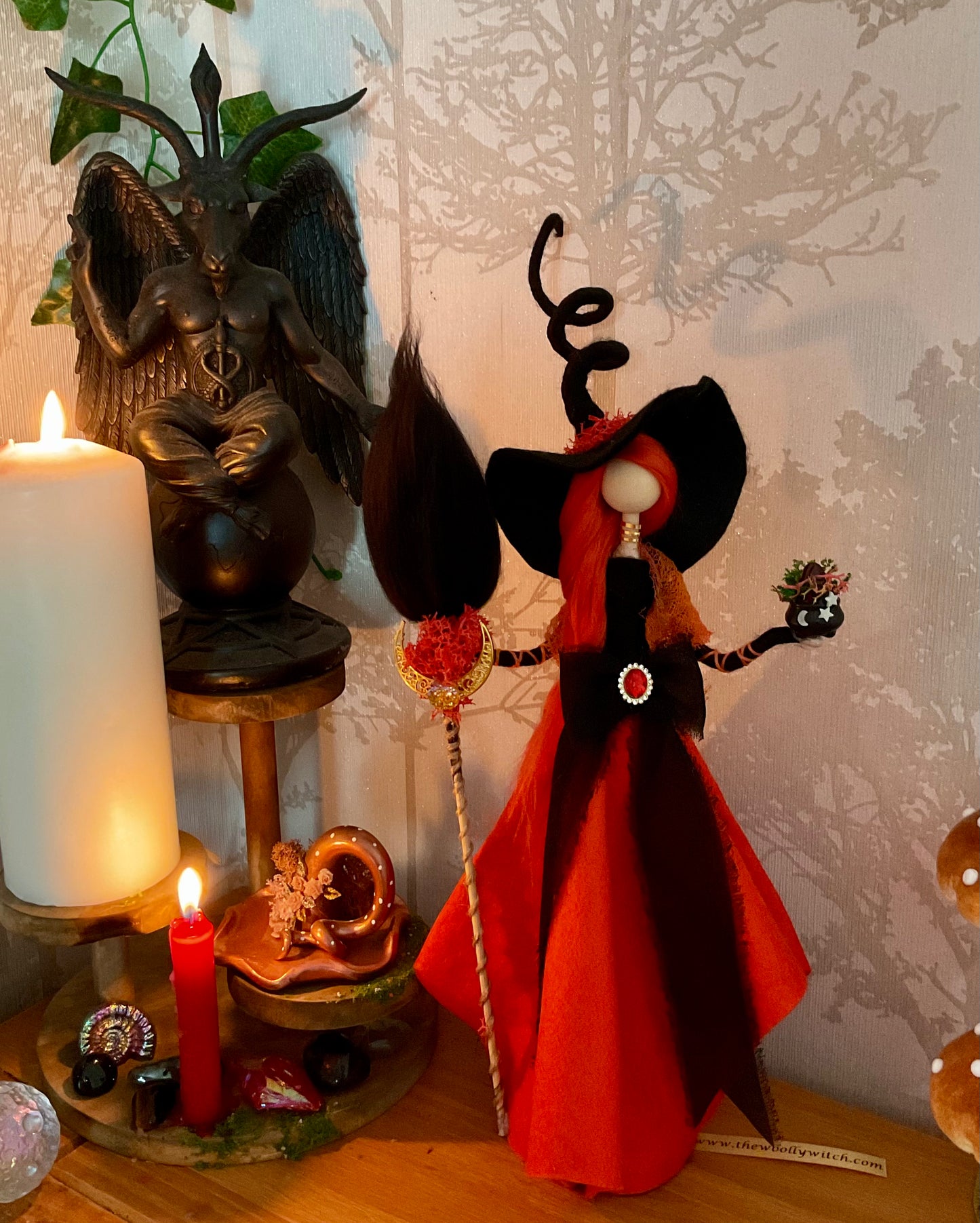 Orange and black witch