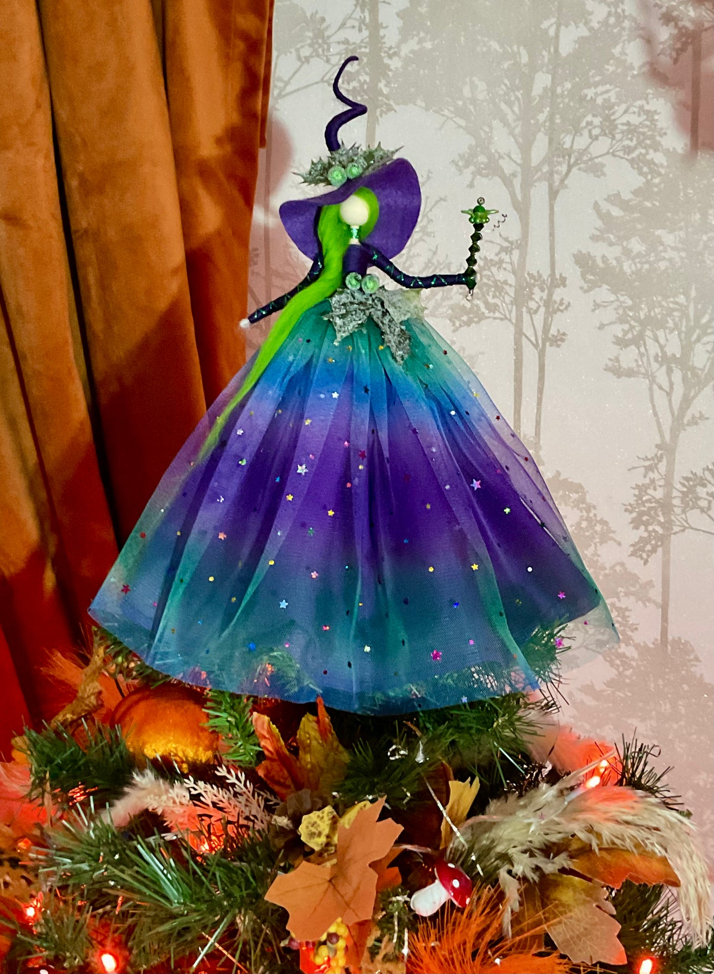 Purple witch topper