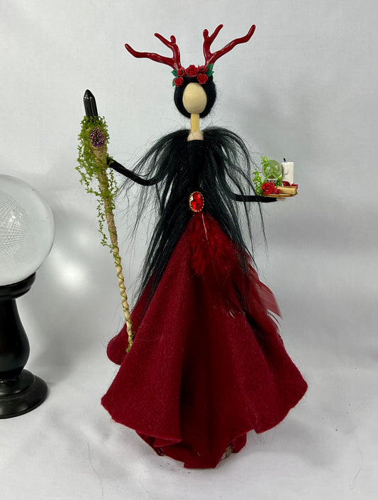 Red horned goddess