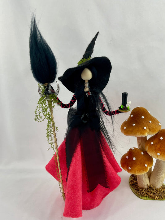 Black and pink witch