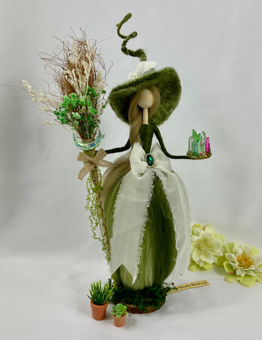 Green crystal witch