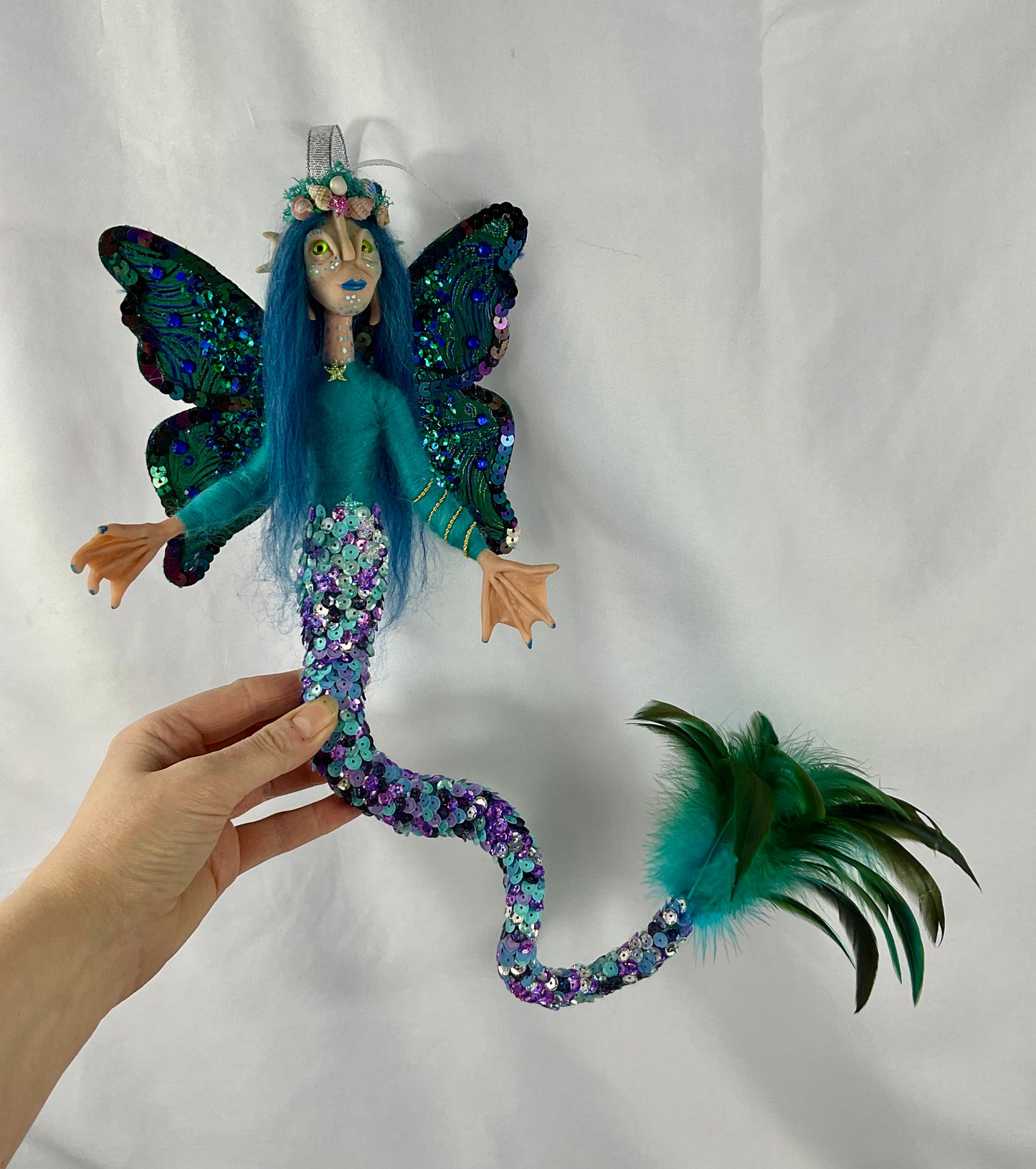 Giant hand sculpted mermaid