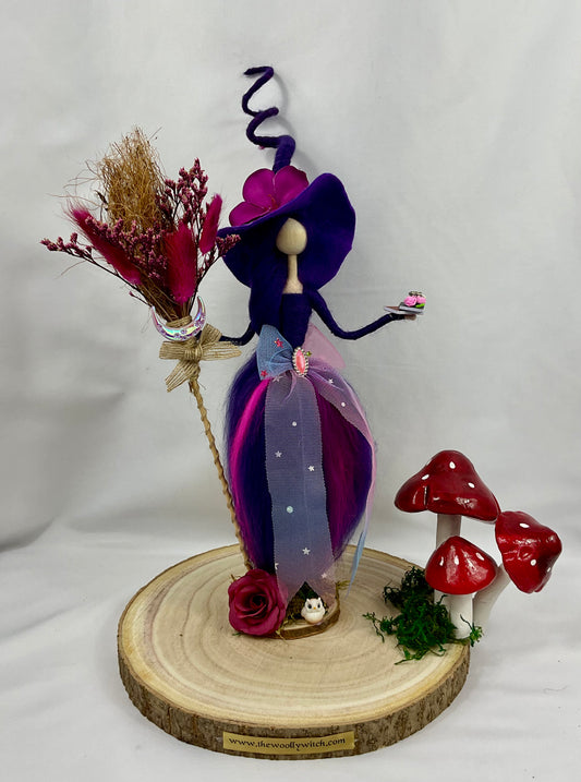 Purple and pink witch