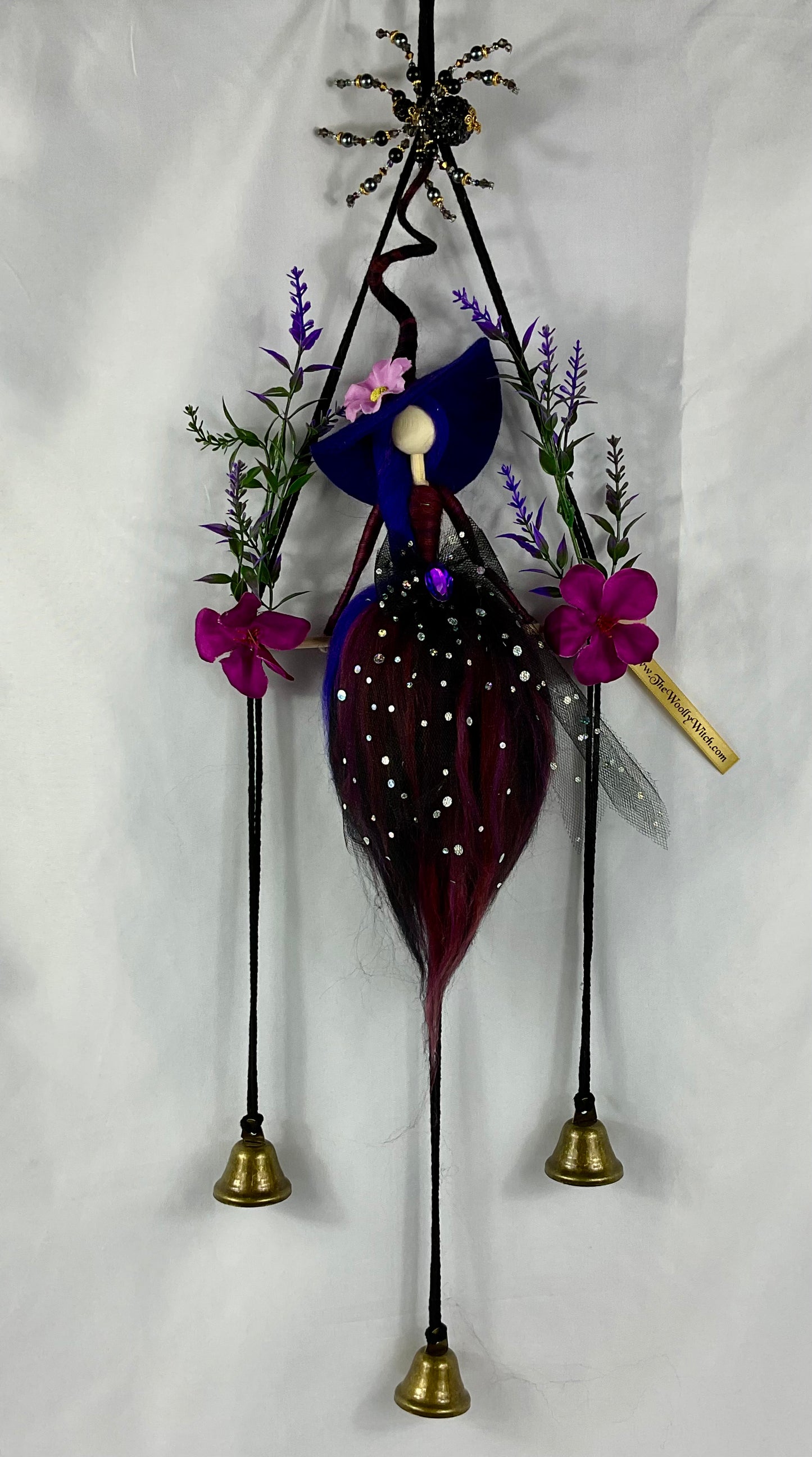 Black and purple witch bells