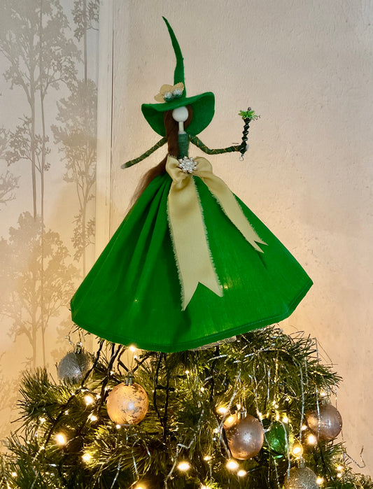 Green witch tree topper