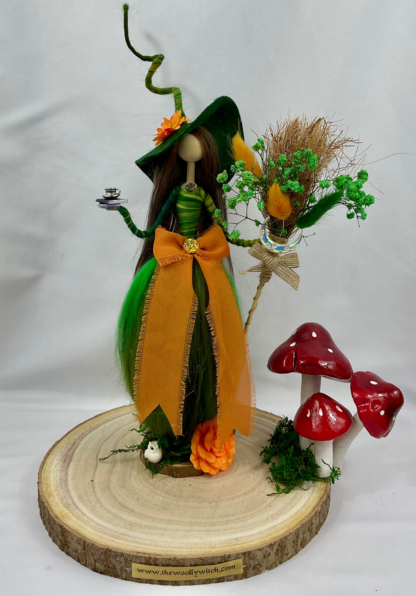 Green and orange witch