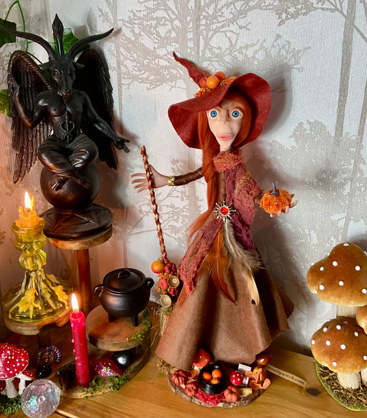 Large pumpkin witch