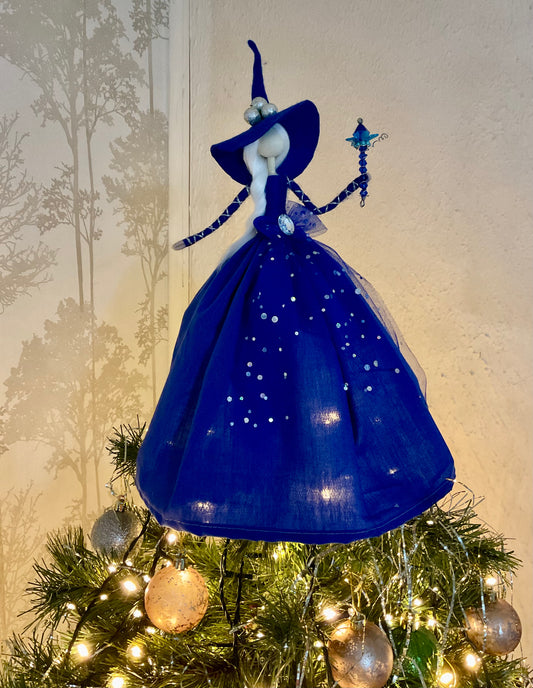 Blue witch tree topper