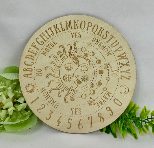Yes / no wooden display disk