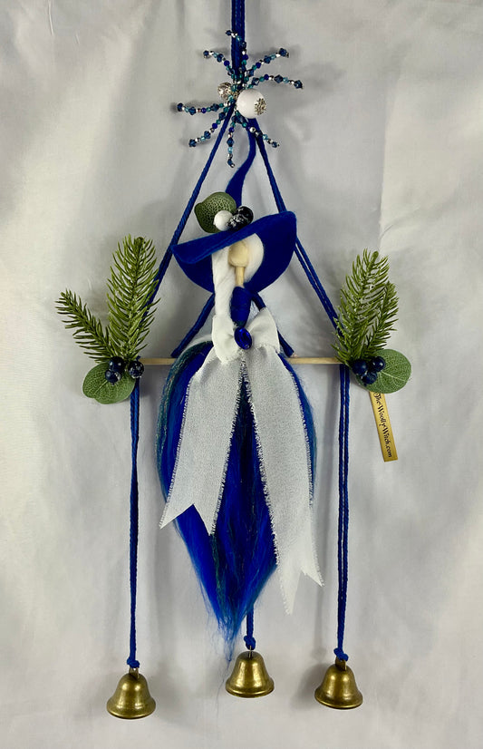 Blue Yule witch bells