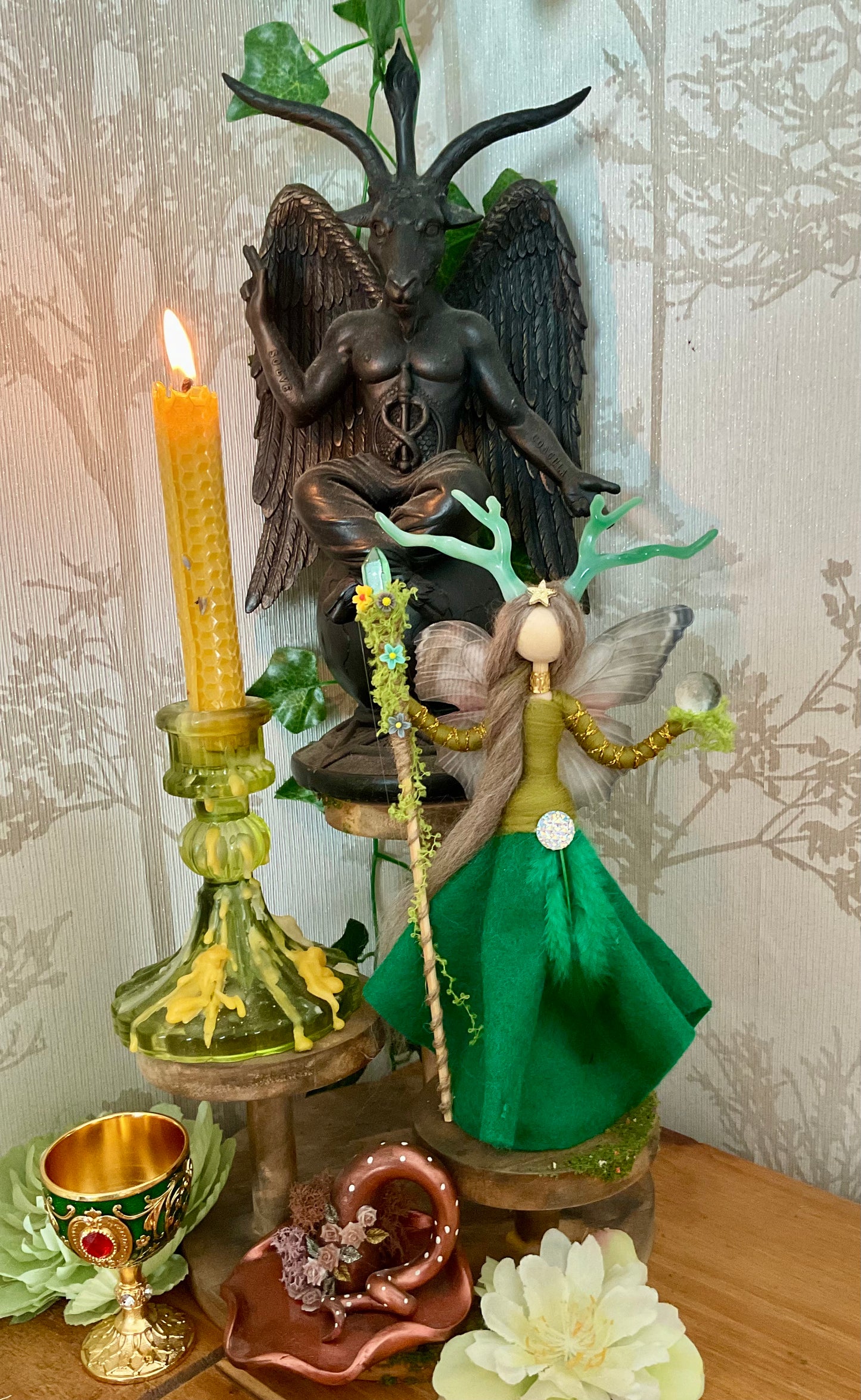 Green fairy goddess