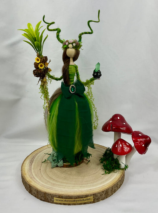 Horned green goddess